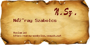 Náray Szabolcs névjegykártya